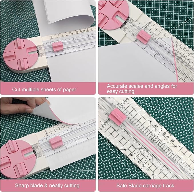 Paper Trimmer, 4 Styles Craft Paper Cutter Multi-Function Scrapbooking Tool - Image 3