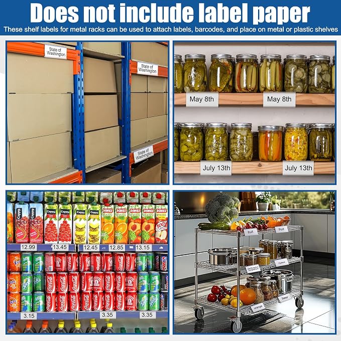 Kathfly 50 Pack Wire Shelf Label Holders Shelf Cable Tags - Image 6