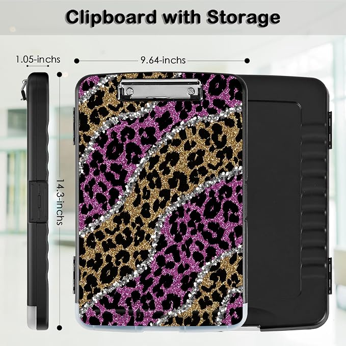Clipboard with Storage, Office Supplies Nursing Clipboards Folder with Pen - Image 2