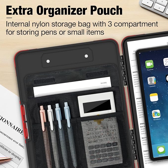 Sooez Toughest Clipboard with Storage, Internal Pen Pouch Included, Letter/ A4 - Image 2