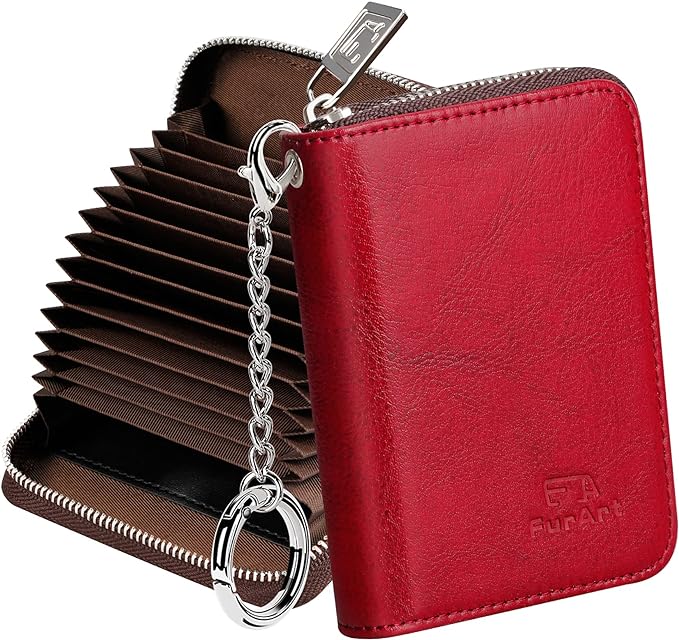 FurArt Zipper Wallet Women, RFID Blocking Credit Card Wallet, Business Card by FurArt