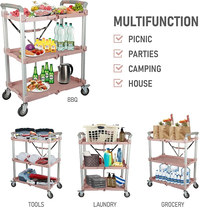 Olympia Tools 89-354 Pack N Roll Collapsible Service Cart, 300LB Capacity - Image 7