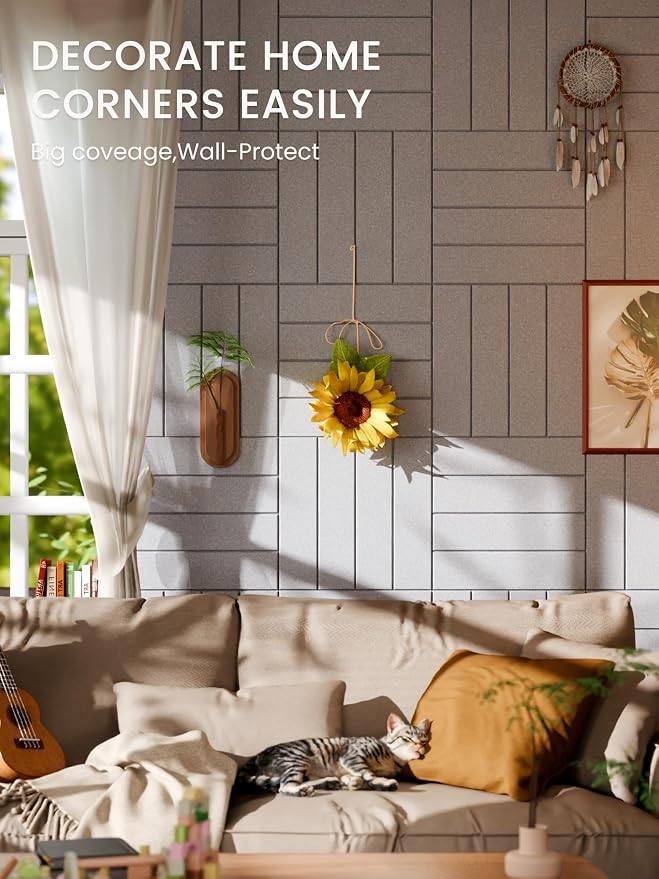 Bumusty Large Cork Board Alternative-48 x 36" Felt Bulletin Board Tiles - Image 4