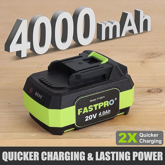 FASTPRO 20V Cordless Angle Grinder, 4-1/2 inch Cut-off Tool with Brushless Motor and 4.0 Ah Battery, Including 10PCS Flap Disc & 5PCS Cutting Wheels-DeskLoop Office
