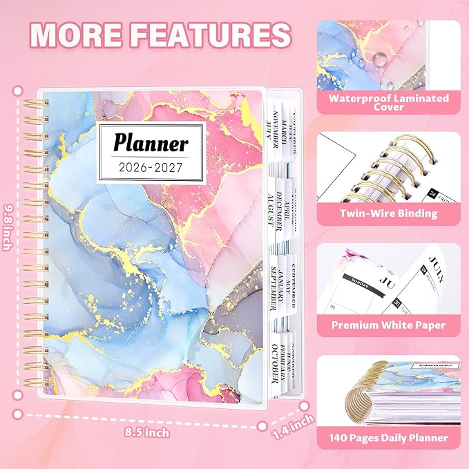 Planner 2026-2027, Large 18 Months Academic Daily Weekly Monthly Planner Yearly - Image 7