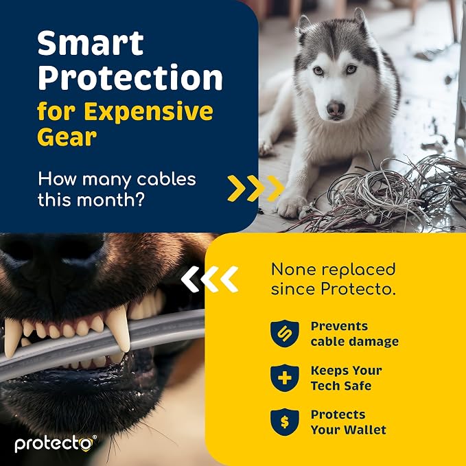 PROTECTO Heavy Duty Cord Protectors from Pets No Chew Solution, 10ft Easy to - Image 4