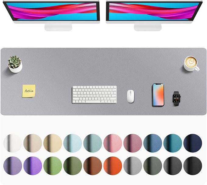 Aothia Faux Leather Desk Mat by AothiaSimpleNaturalUnique