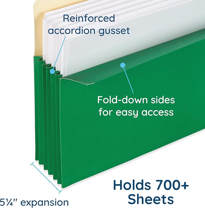 Blue Summit 10 Expanding File Pockets, Accordion File Folders Letter Size - Image 3