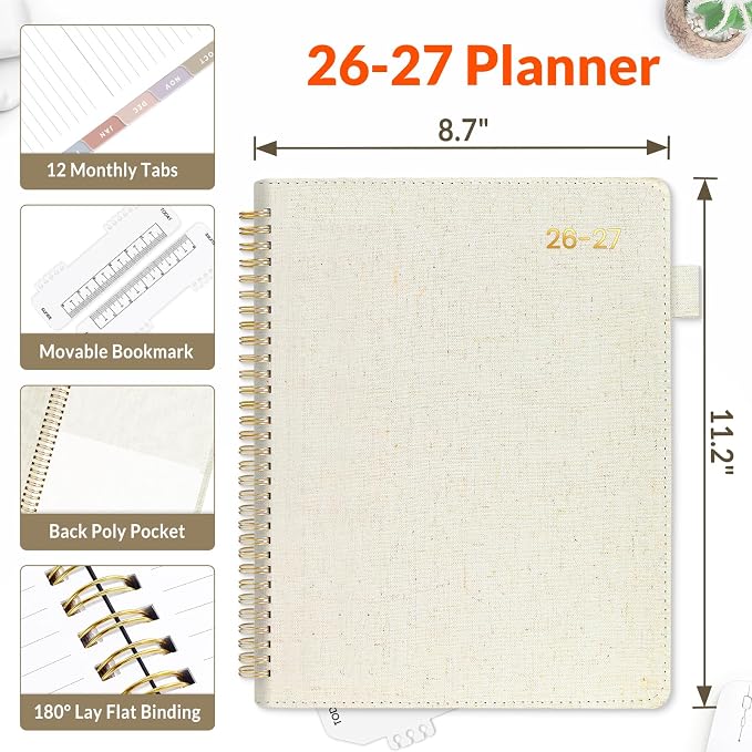 SUNEE 2026-2027 Weekly & Monthly Planner 9"x11.2" - Image 4