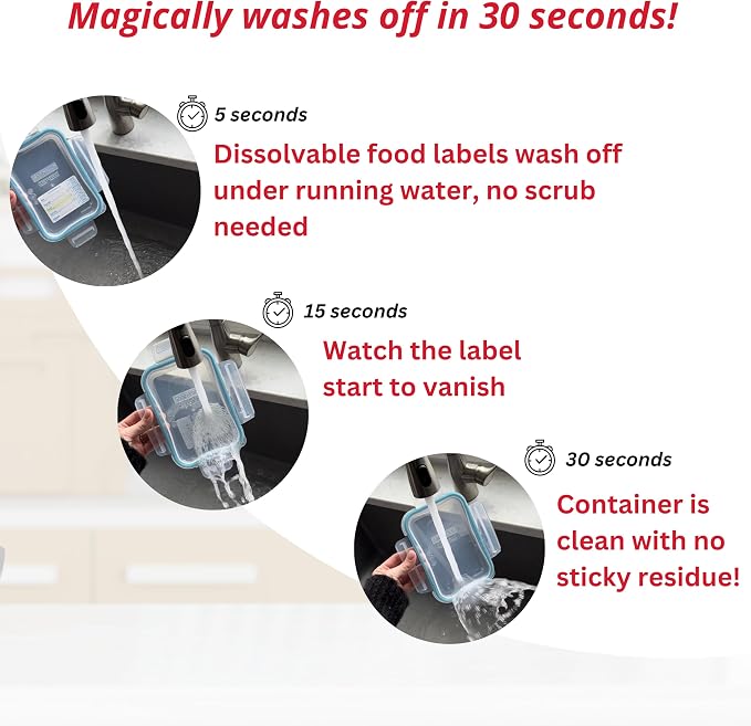 2x3 Dissolvable Food Labels, 1000 Label Stickers, Bottle Labels - Image 2