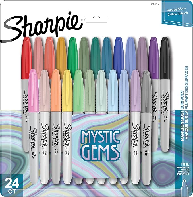Sharpie Permanent Markers Fine Point Featuring Mystic Gem Color Markers by Unknown