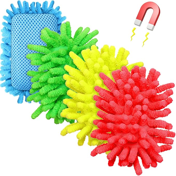 Epakh 4 Pieces Dry Erase Erasers Magnetic Whiteboard Eraser Washable Microfiber by Epakh