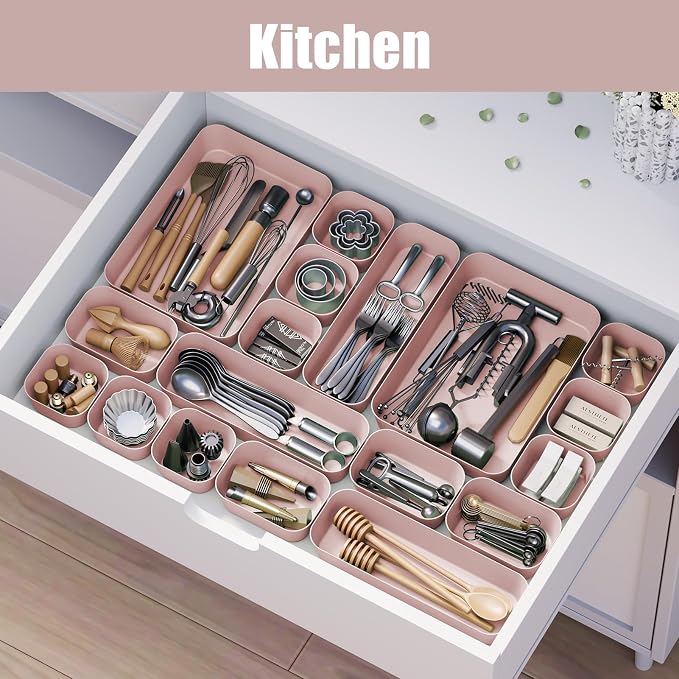 Drawer Organizers Bins 18 PCS for Bathroom Makeup Desk Office | - Image 5