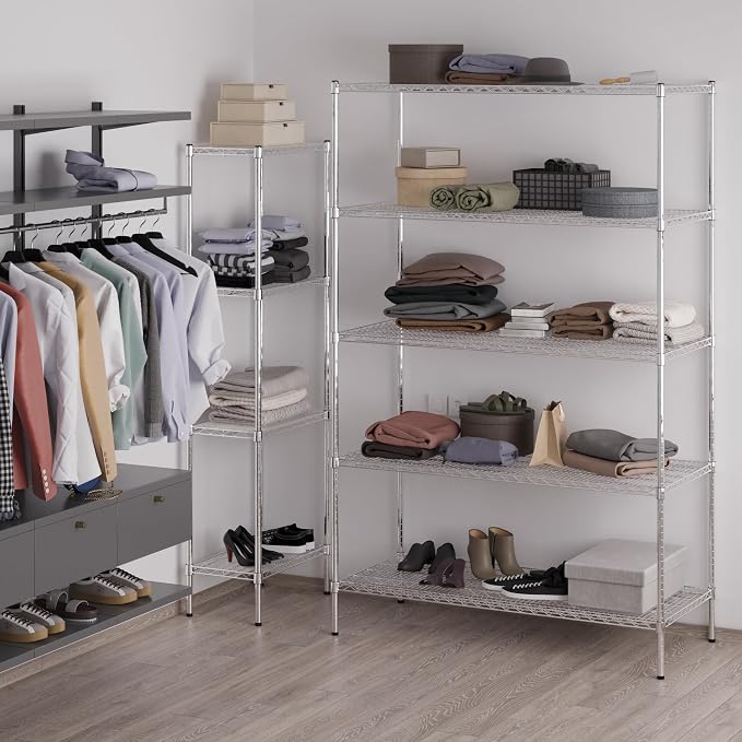 Regal Altair 24" Deep x 54" Wide x 86" Height Wire Shelving Kit | 5-Tier | NSF - Image 5