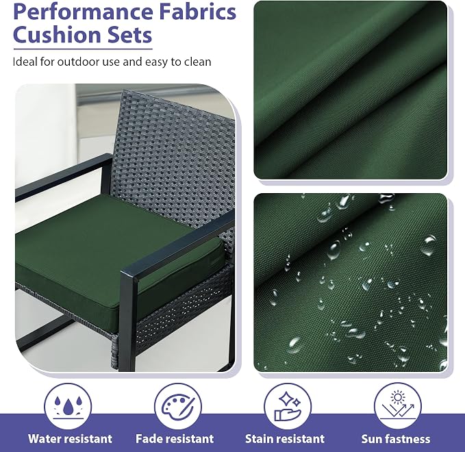 IPYNBAP Outdoor Chair Cushions Set of 4 -Waterproof Outdoor Seat Cushions - Image 3