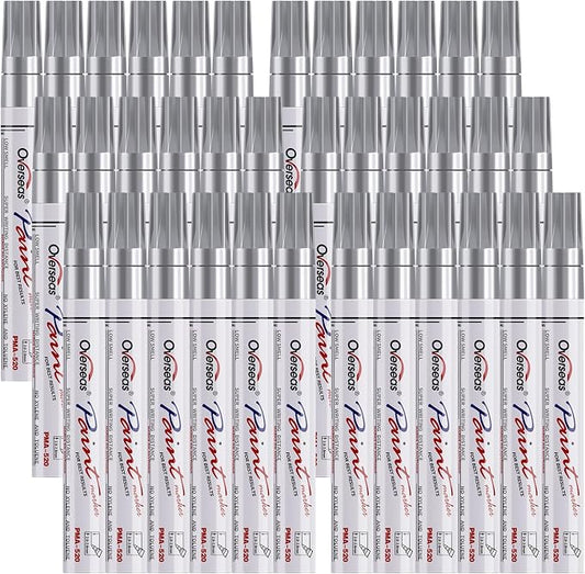 Overseas Metallic Silver Paint Marker Pens by Overseas
