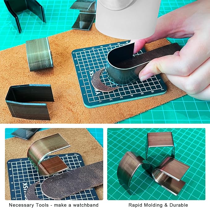 18 Pieces Leather Corner Punch Set, Leather End Punch Tool High Carbon Steel Corner Cutter Tools, Corner Trimmers Punch with Mat & Box, Edge Trimmer for DIY Leathercrafts-DeskLoop Office