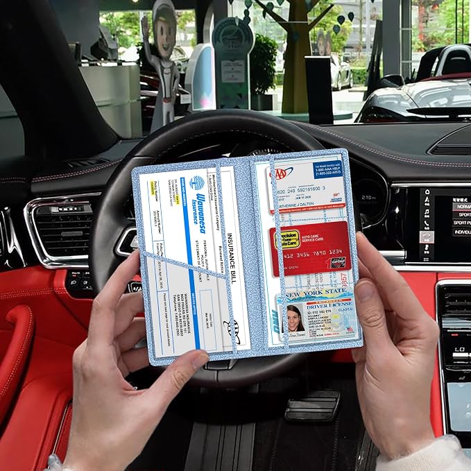TOURSUIT Car Registration and Insurance Card Holder, Vehicle License Document - Image 5
