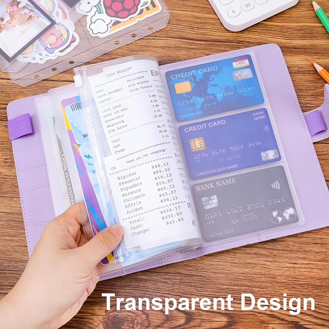 12PCS A6 Binder Pockets, 6 Holes Budget Cash Envelopes | - Image 7