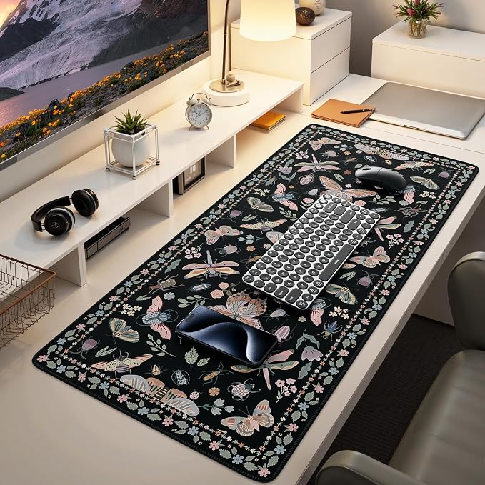 iCasso Black Large Mouse Pad, Desk Matt by iCasso