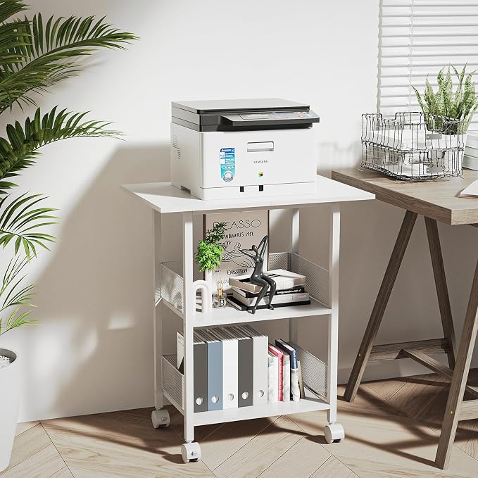 BOHDK Printer Stand, 3-Tier Industrial Large Printer Table - Image 2