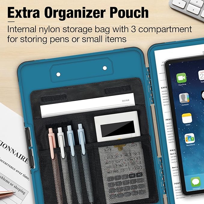 Sooez Toughest Clipboard with Storage, Internal Pen Pouch Included, Letter/ A4 - Image 4