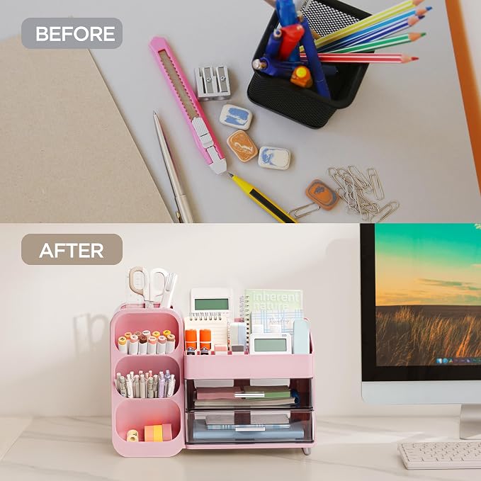 HBlife Desk Organizer with Pen Pencil Holder - Image 6