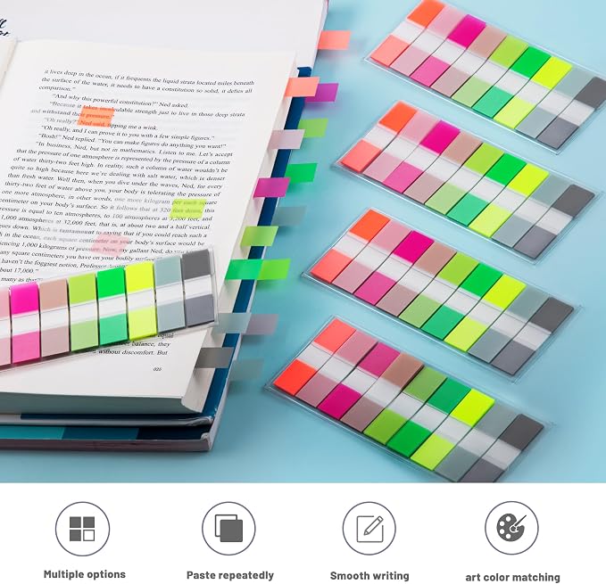 Golcellia Sticky Notes Tabs 900 Pieces Transparent Sticky Tabs, 0.47 Inch Book - Image 7
