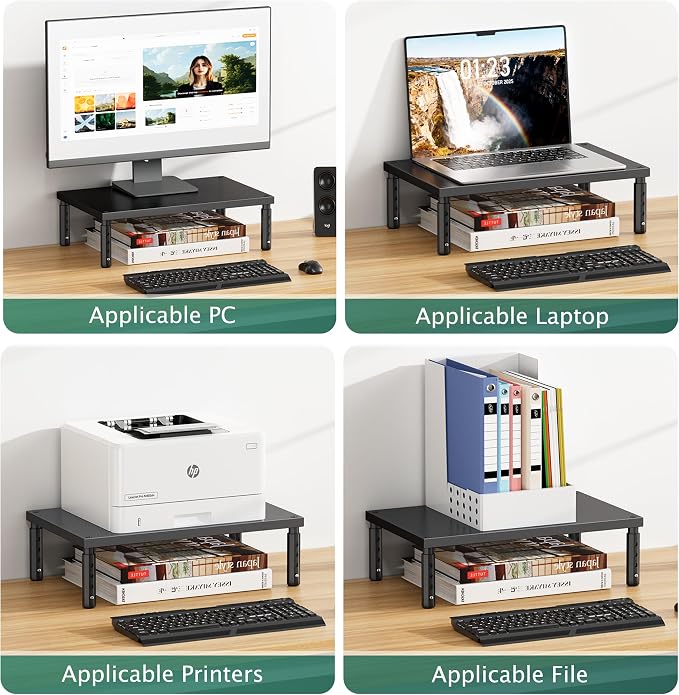 OPNICE Desk Organizers and Accessories, Adjustable Computer Monitor Stand Riser - Image 4