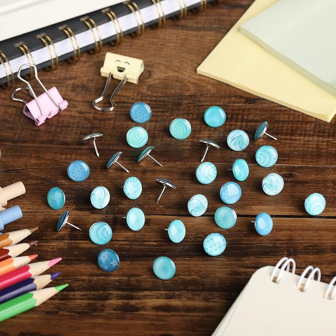 Mr. Pen- Decorative Push Pins, 8 Unique Designs, Ocean Swirl | Cute Push Pins - Image 7