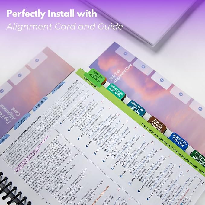 Index Tabs for HCPCS Level II Expert 2025 Codebook - Easy Navigation for Medical Coding Books (for AAPC Version)-DeskLoop Office