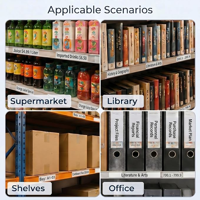 Teling 30 Pieces Shelf Label Holder - Image 7