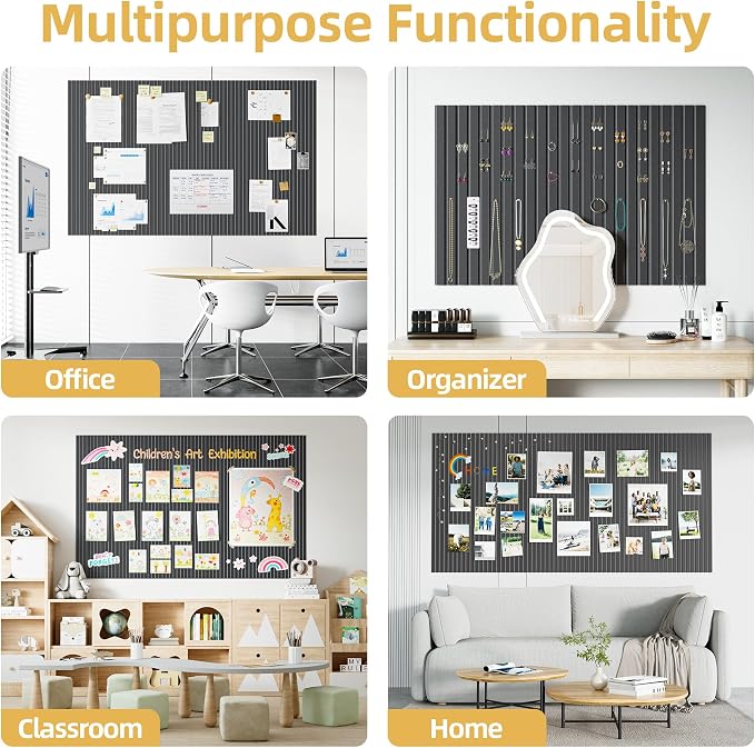 Large Cork Board for Wall 36" x 48" Black Bulletin Board - Image 4