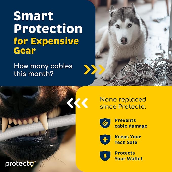 PROTECTO Heavy Duty Dog & Cat Cord Protector 10ft Long Sleeve, Easy-to-Use 3/8 - Image 4