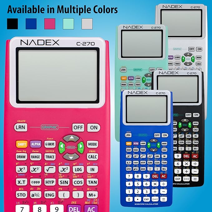 Scientific Calculator with Graph Functions for College and High School Students, Engineering, Advanced Mathematics, Calculus, Algebra, Geometery, Trigonometry, Statistics, Physics, Chemistry - Pink-DeskLoop Office