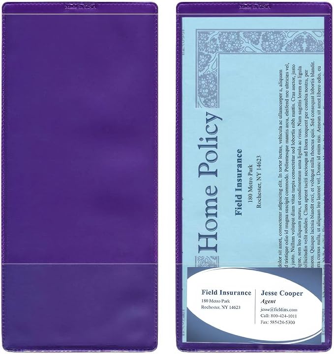 StoreSMART - Metallic Purple Plastic Policy Holders - 10 Pack - INS30-MP-10 by StoreSMART