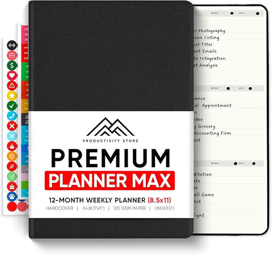 Undated, 2026 Planner, 8.5" x 11" by PRODUCTIVITYSTORE
