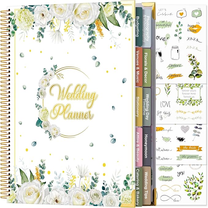 VinTS 176 Pages Wedding Planner, Engagement Wedding Planner Gift by VinTS