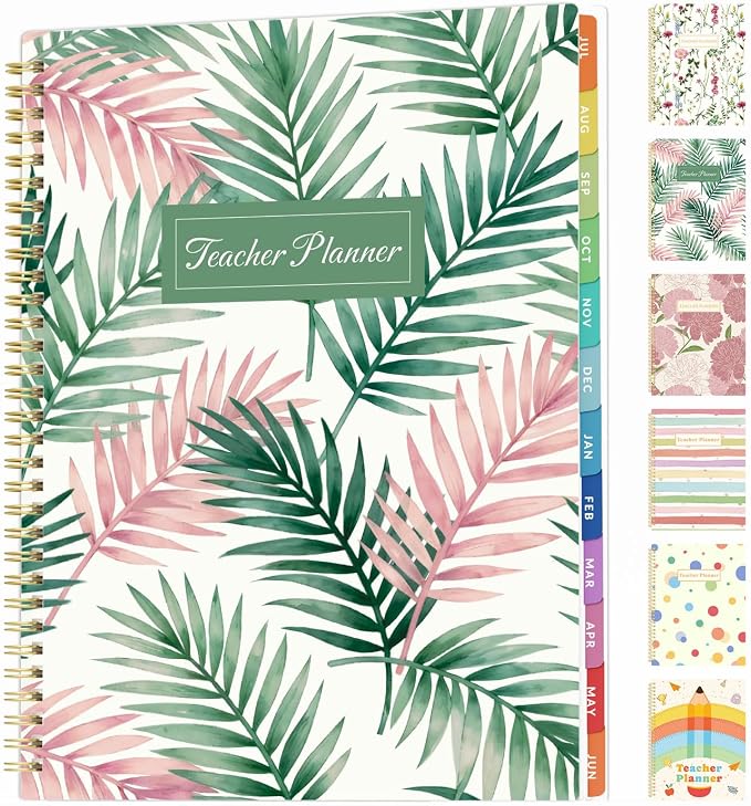 SUNEE Teacher Planner 2026-2027 Academic Year, 7 Periods Lesson Plan Book Jul by SUNEE