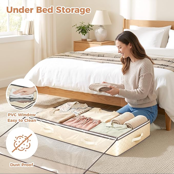 90L Under Bed Storage Containers, Underbed Toy Organizers and Clothing Storage - Image 2