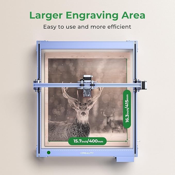 Creality Falcon 5W Laser Engraver Machine, 72w High Precision 0.06mm Laser Cutter and Engraving Machine for Wood Metal Leather Acrylic Glass, 10000mm/min, Offline Usage, CNC Laser Engraver-DeskLoop Office