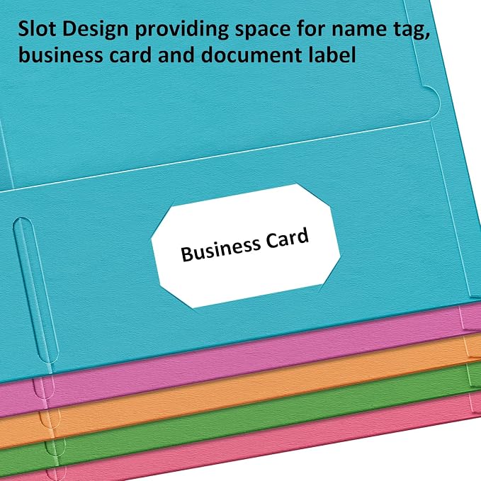 HABGP Two Pocket Folders, 100 Pack 2 Pocket Folders Fit Letter Size Paper - Image 6
