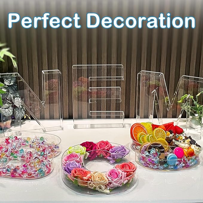 10" G Clear Acrylic Letter Charcuterie Board Box, Reusable Fillable Decorative - Image 8