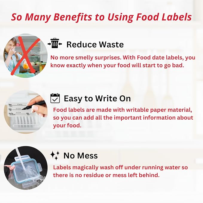 2x3 Dissolvable Food Labels, 1000 Label Stickers, Bottle Labels - Image 3