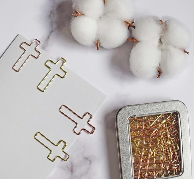 50 PCS Cross Paper Clips, Bible Study Supplies Bible Stuff Things Accessories - Image 2