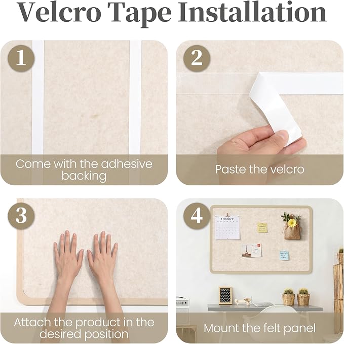 Bulletin Board Decorative Felt Foldable Vision Photo Pin Boards | 48 x 36 - Image 9