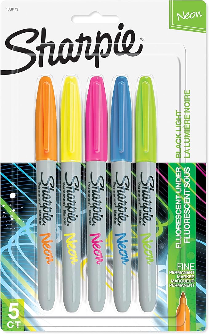 Sharpie 1874447 Neon Permanent Markers, Fine Point by Unknown