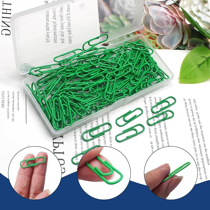 Luomorgo 120 Pcs Green Paper Clips - Image 3