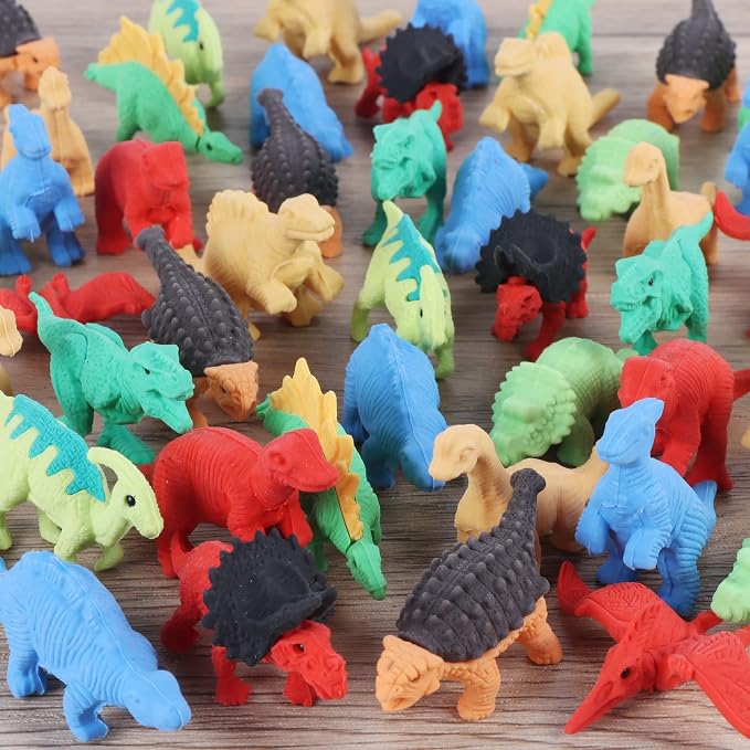 Cllayees 72 Pcs Animal Erasers for Kids, Dinosaur 3D Puzzle Eraser Bulk by Cllayees