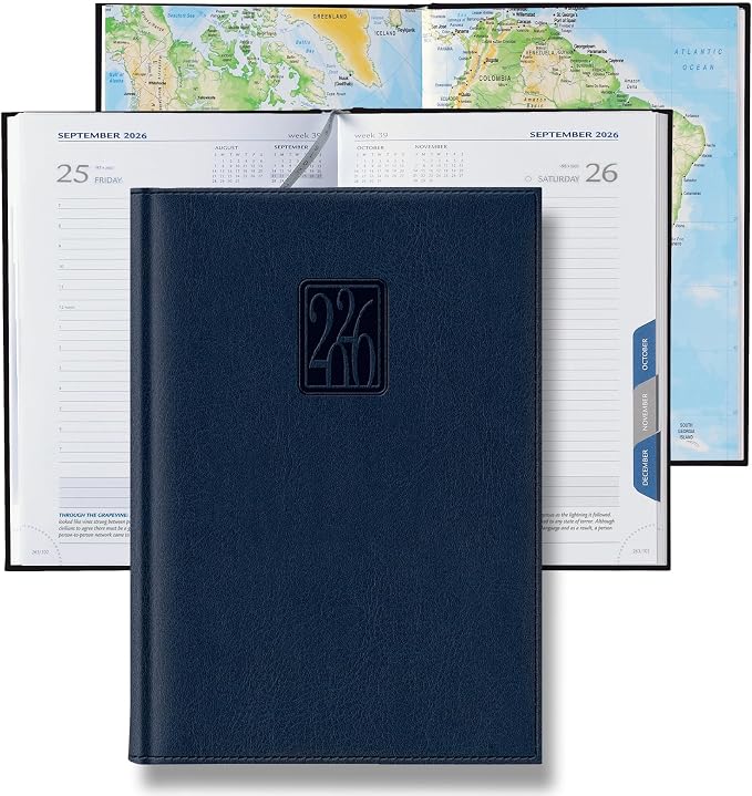 Leather Executive Daily Planner 2026 – A5-Compatible, One Page per Day Hourly - Image 5